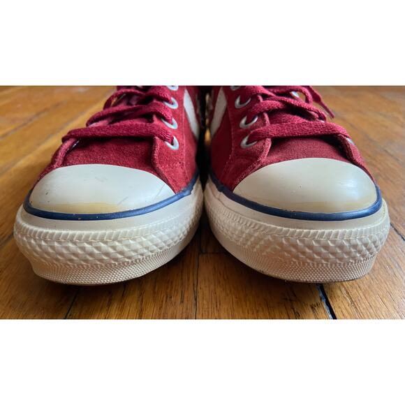 Vintage CONVERSE ALL STAR Reissue Red Suede Low Top Sneakers Mens 6/ Women 8 - Picture 4 of 8